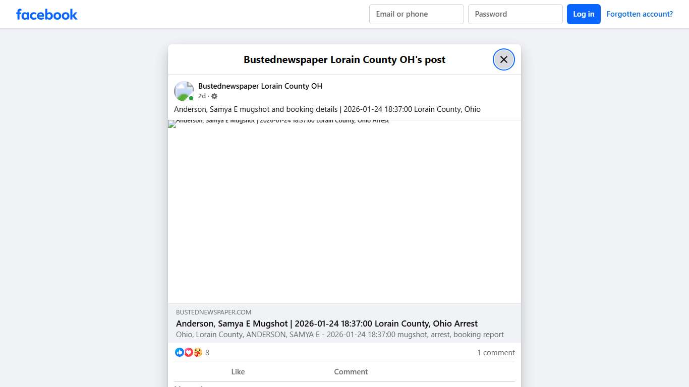 Anderson, Samya E... - Bustednewspaper Lorain County OH Facebook